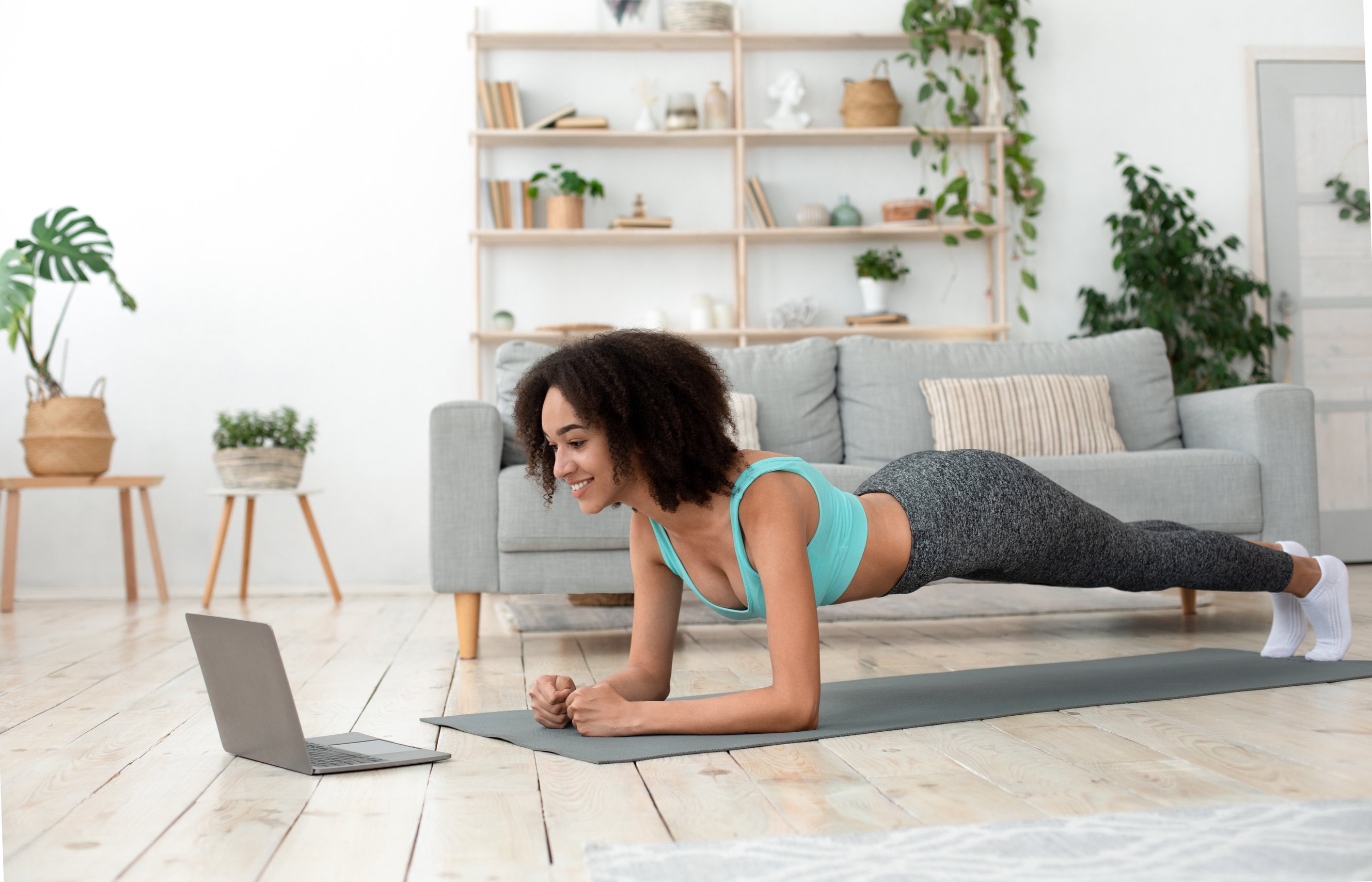 Online coach, workout, fitness and pilates during self-isolation